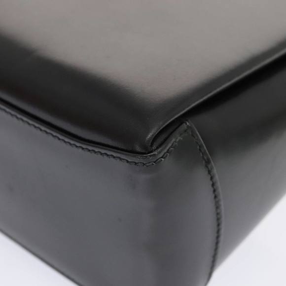 GUCCI Hand Bag Leather Black Gold Auth ep5464 - Picture 12 of 16